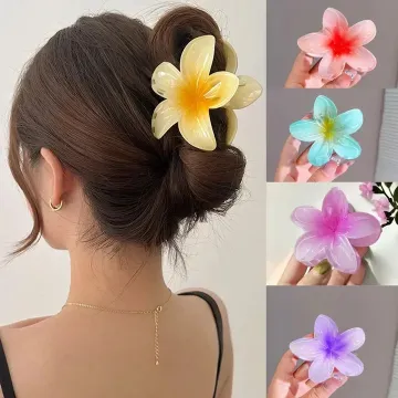 Plumeria Flower Design Claw Style Hair Clip (1 pc)